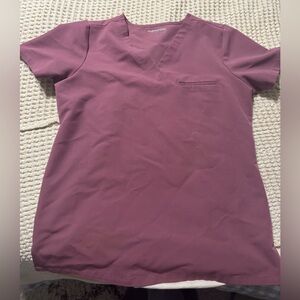 Mandala scrubs one pocket scrub top in mauve